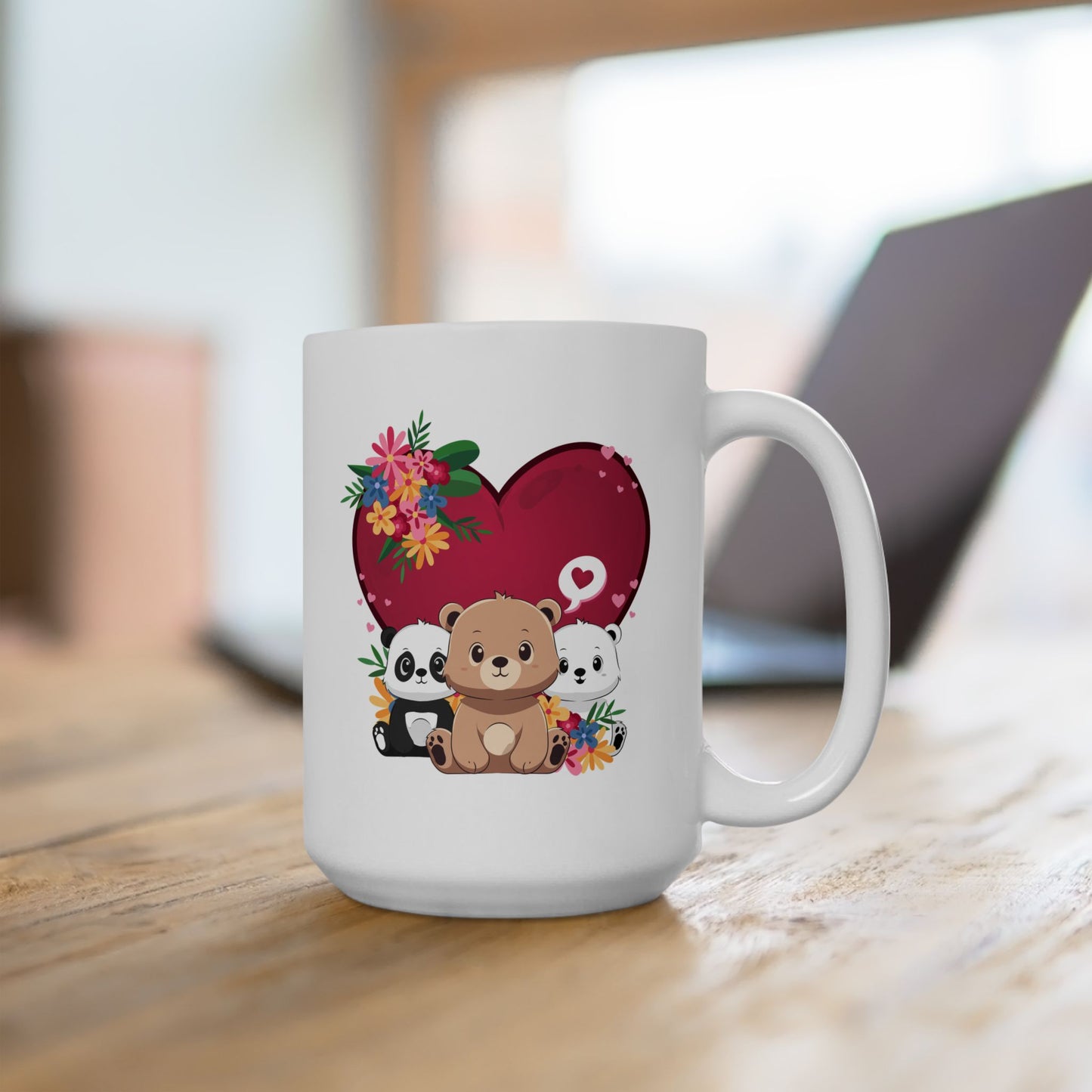 Bears full of love ceramic coffee/tea mug/cup (11oz/15oz)
