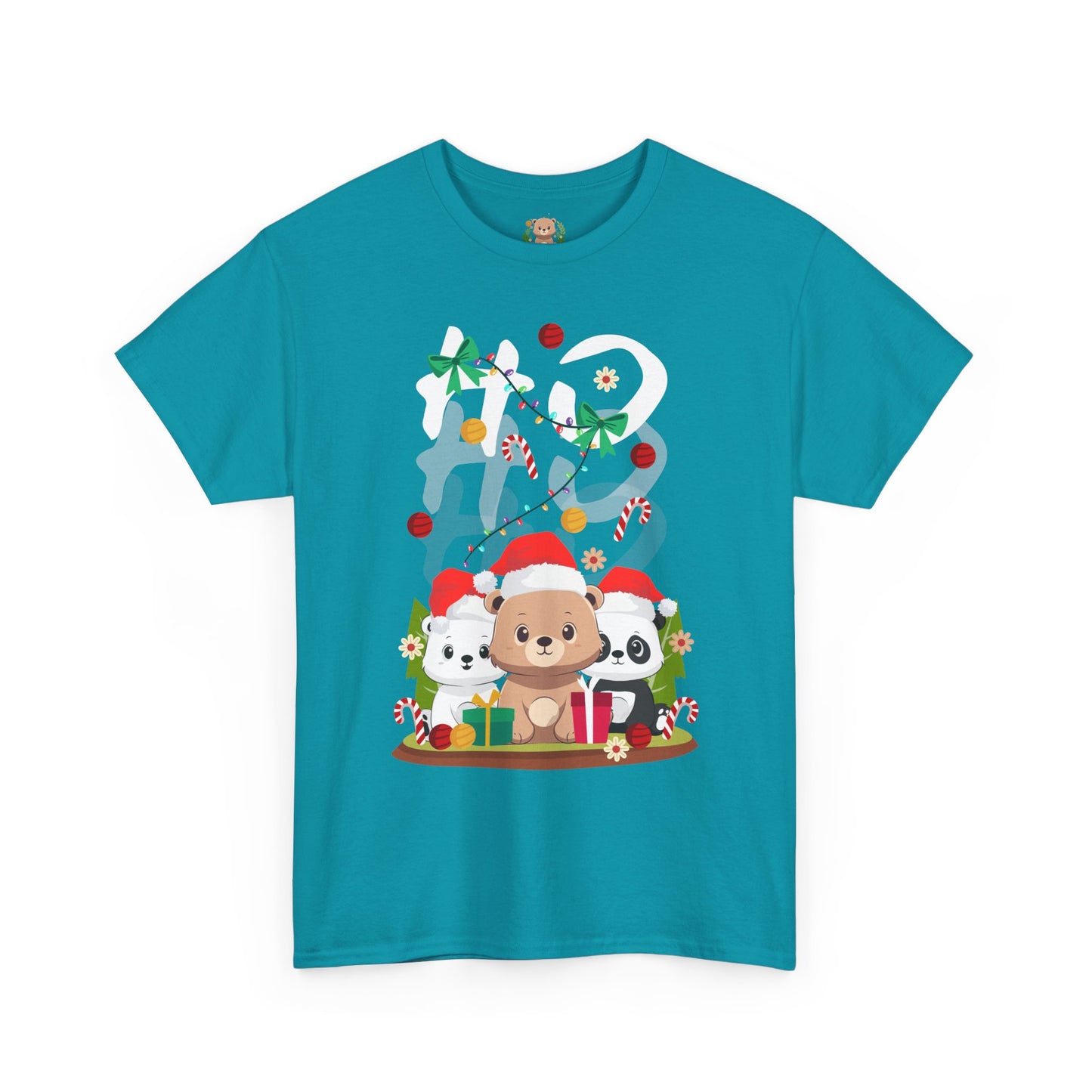 Ho Ho Ho Christmas bears (front) unisex crewneck t-shirt