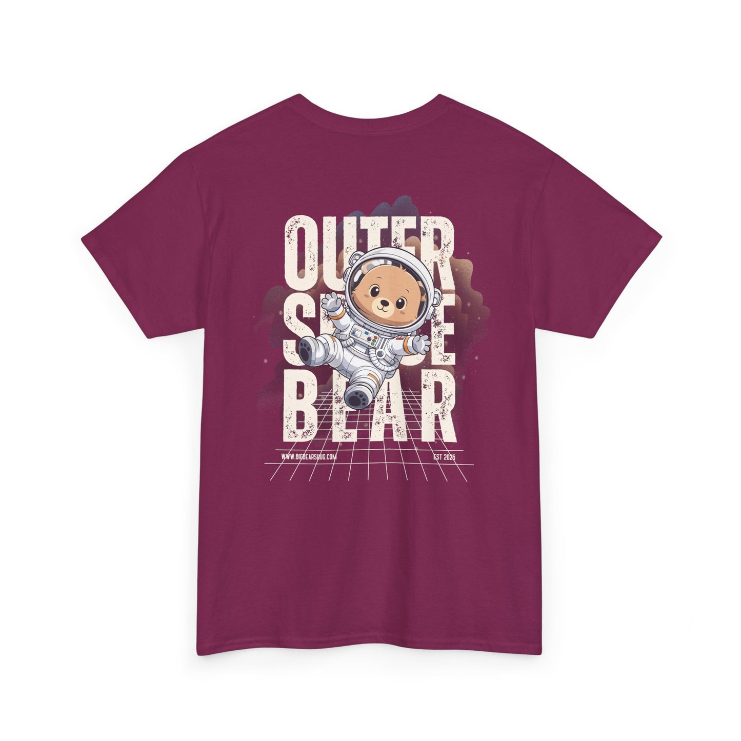 Outer space bear (back) unisex crewneck t-shirt