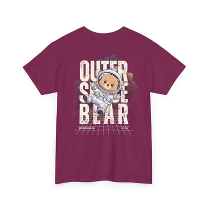 Outer space bear (back) unisex crewneck t-shirt