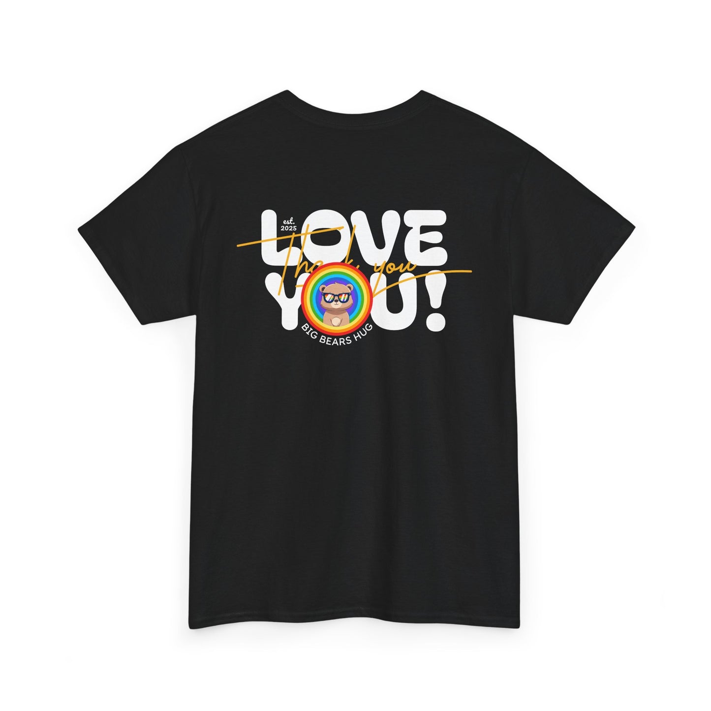 Love you and thank you rainbow (back) unisex crewneck t-shirt