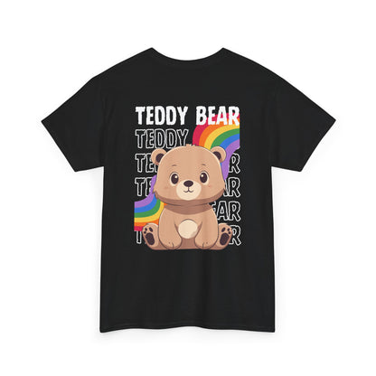 Teddy bear rainbow pancha (back) unisex crewneck t-shirt