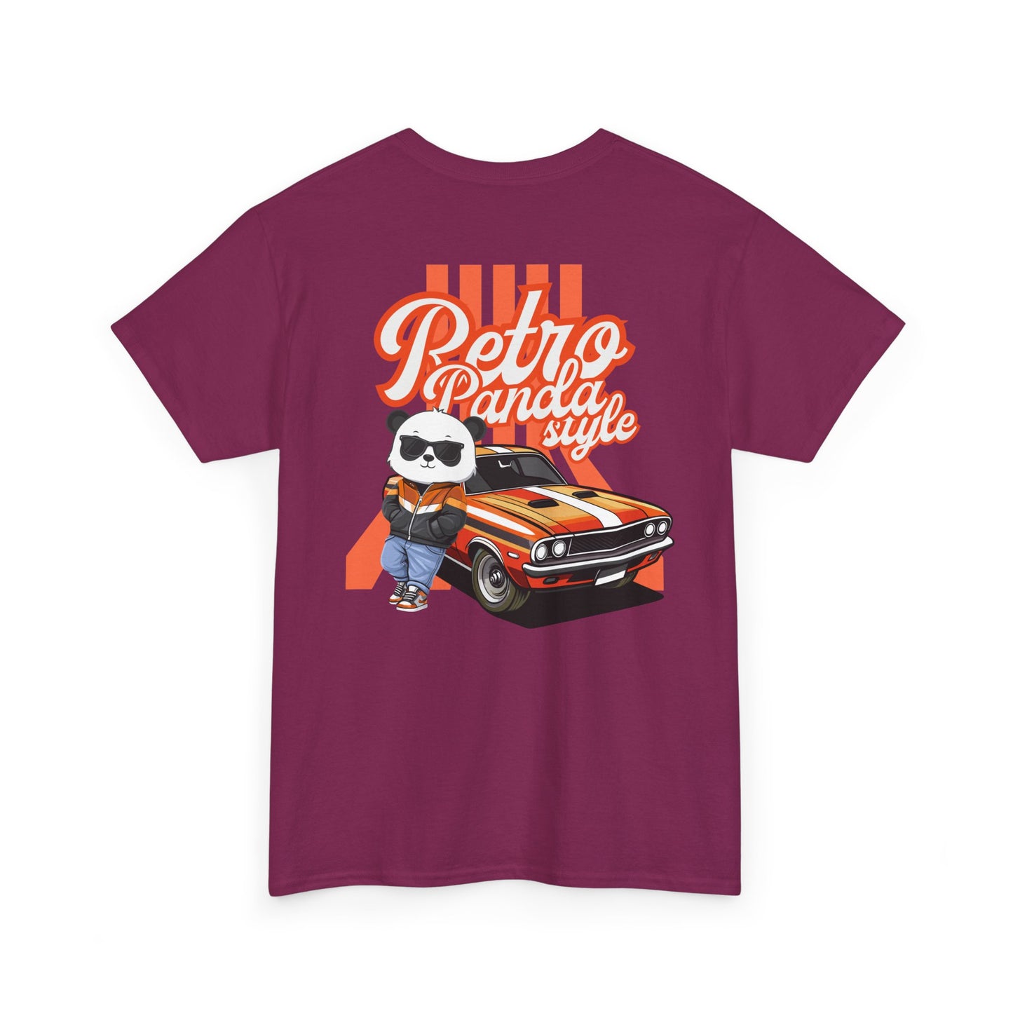 Retro panda style with Macho (back) unisex crewneck t-shirt