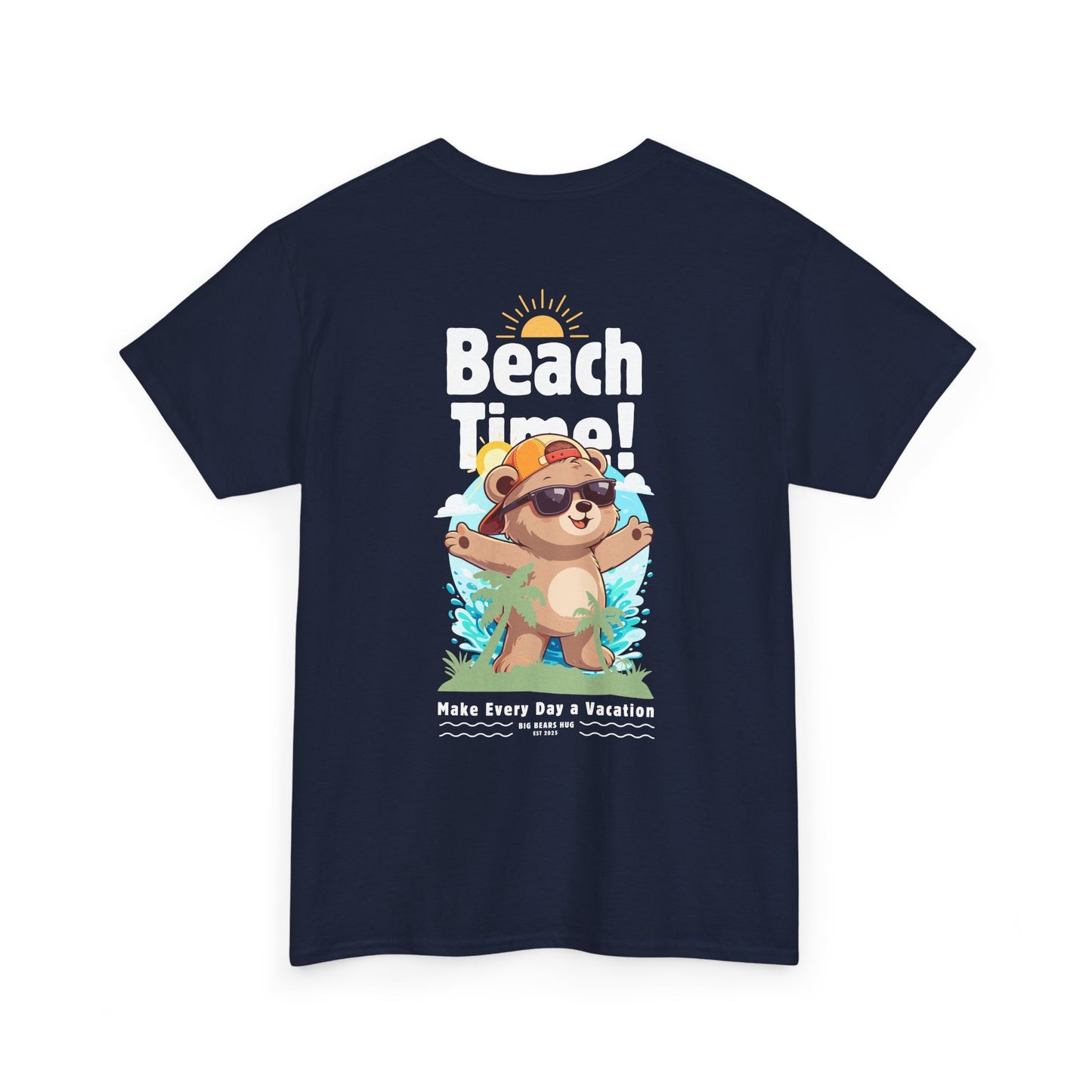 Beach time with Pancha (back) unisex crewneck t-shirt