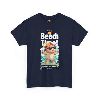 Beach time with Pancha (front) unisex crewneck t-shirt