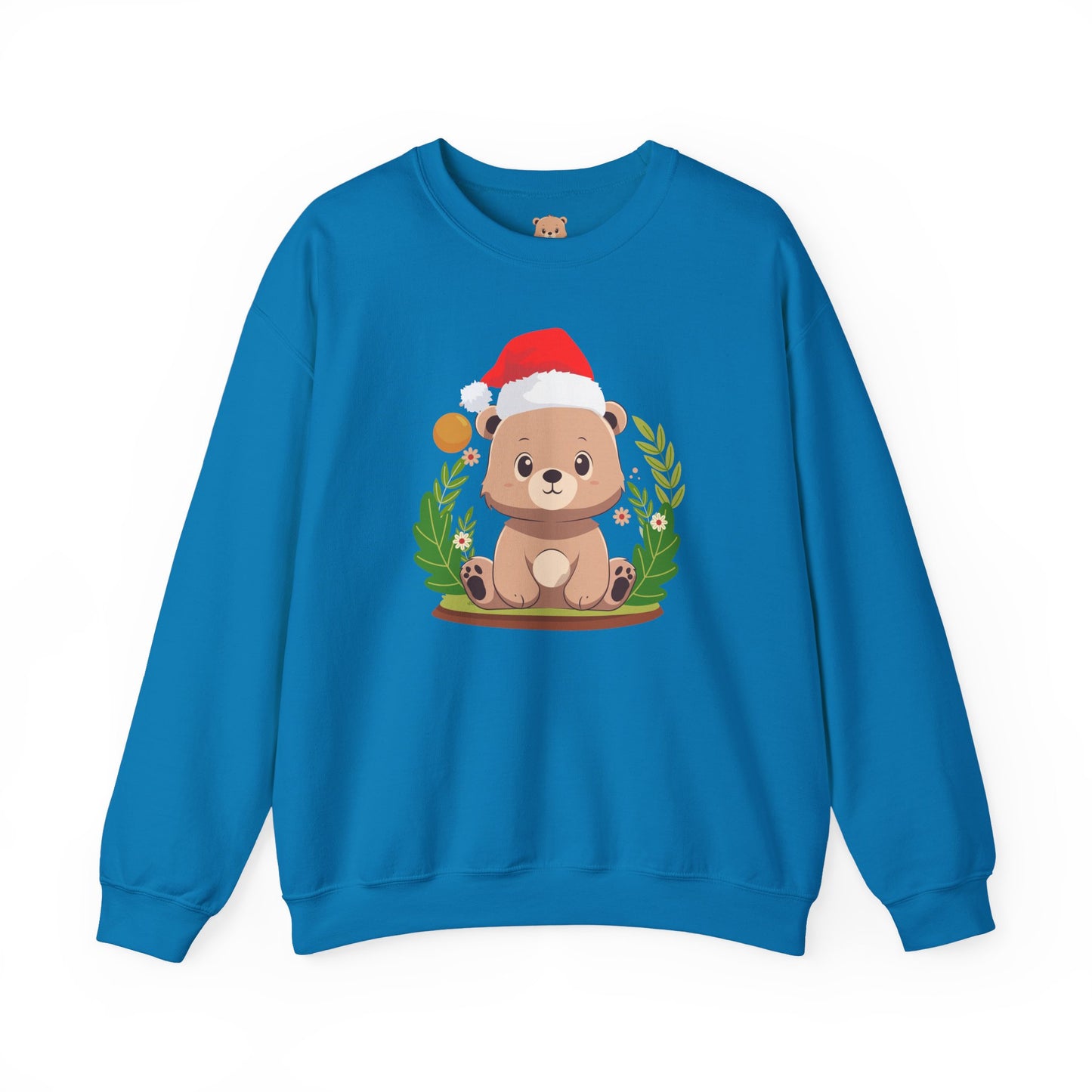 Pancha bear hug (front) Christmas unisex cozy crewneck sweatshirt