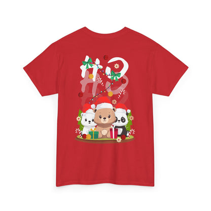 Ho Ho Ho Christmas bears (back) unisex crewneck t-shirt