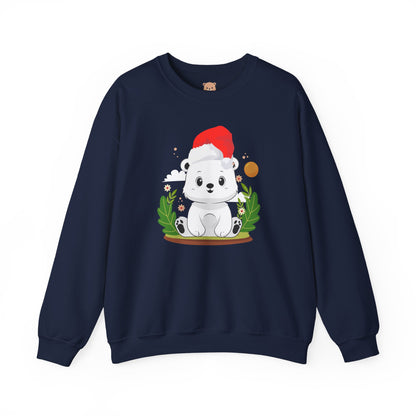 Snojo bear hug (front) Christmas unisex cozy crewneck sweatshirt