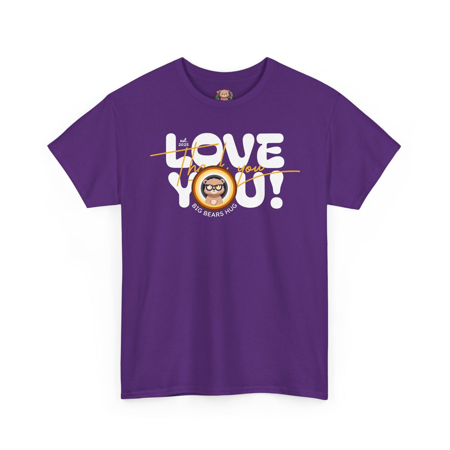 Love you and thank you bear flag (front) unisex crewneck t-shirt