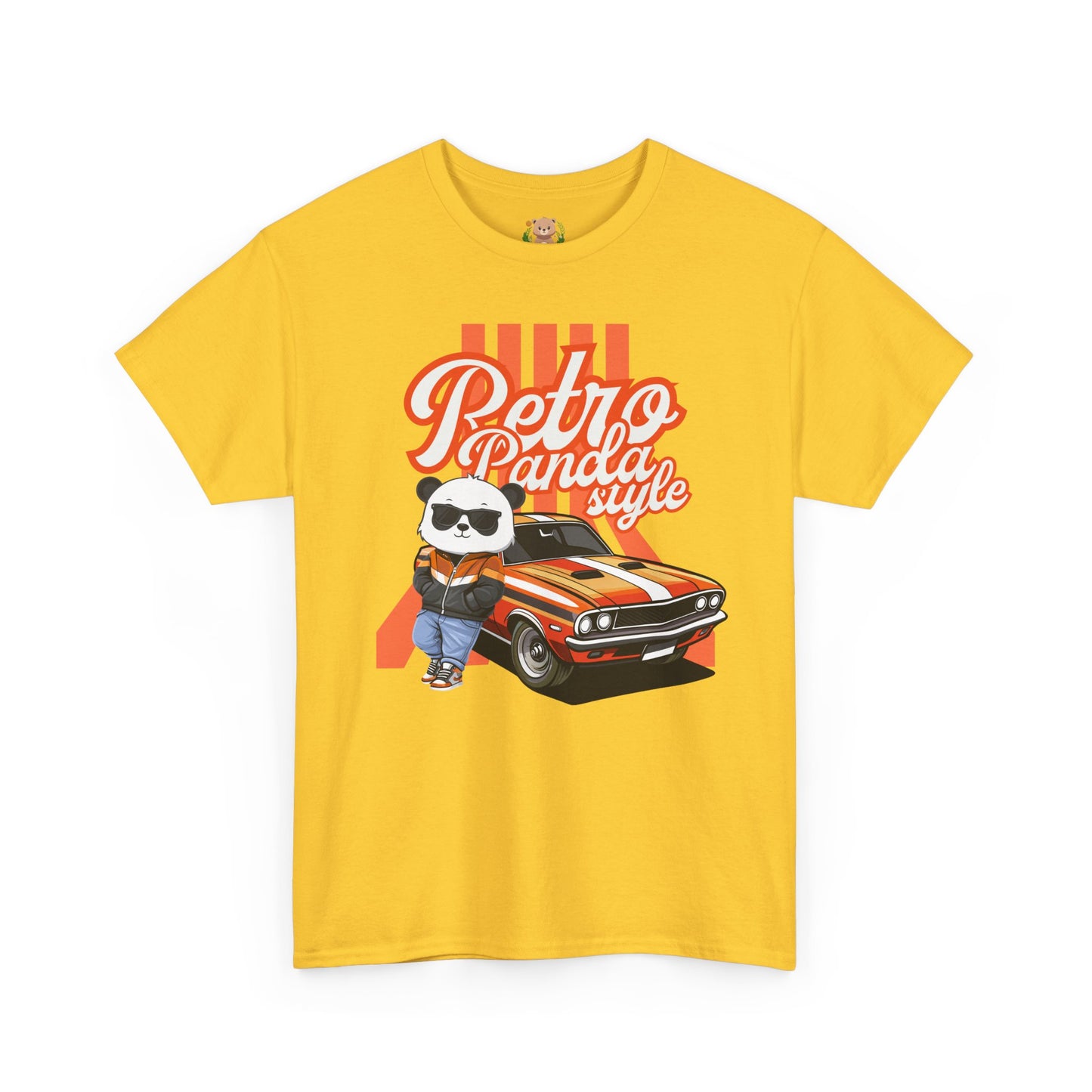 Retro panda style with Macho (front) unisex crewneck t-shirt