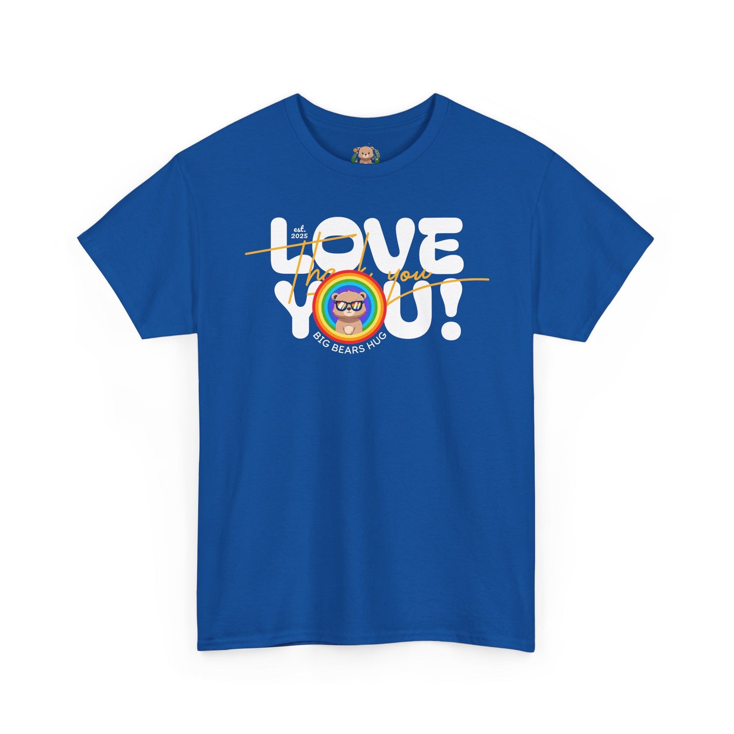 Love you and thank you rainbow (front) unisex crewneck t-shirt