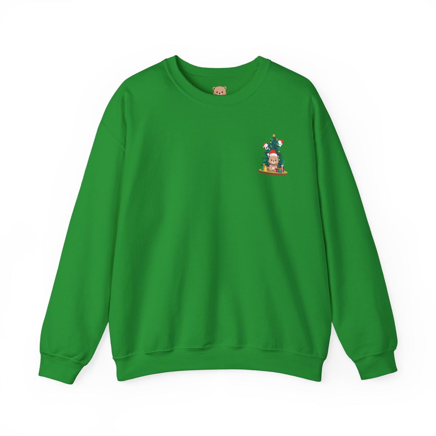 Peek a booo mini Christmas Santa bears unisex cozy crewneck sweatshirt