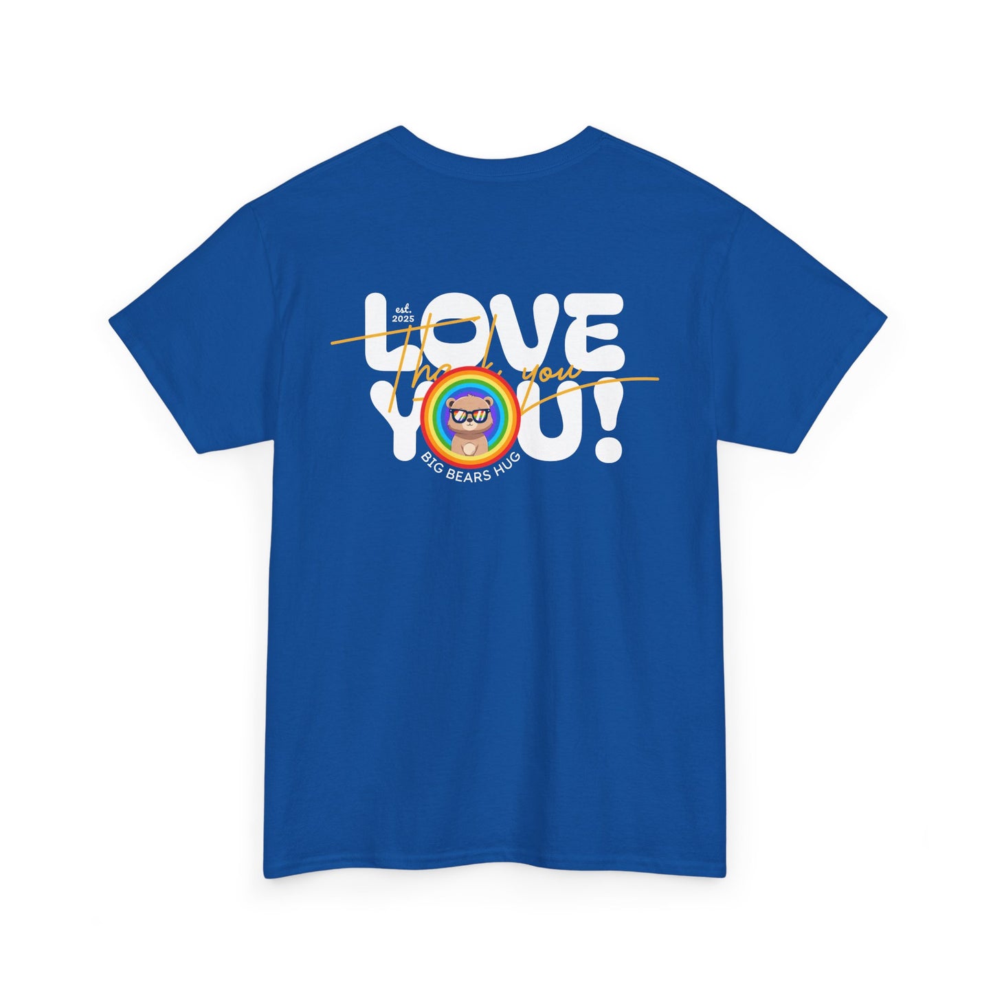 Love you and thank you rainbow (back) unisex crewneck t-shirt