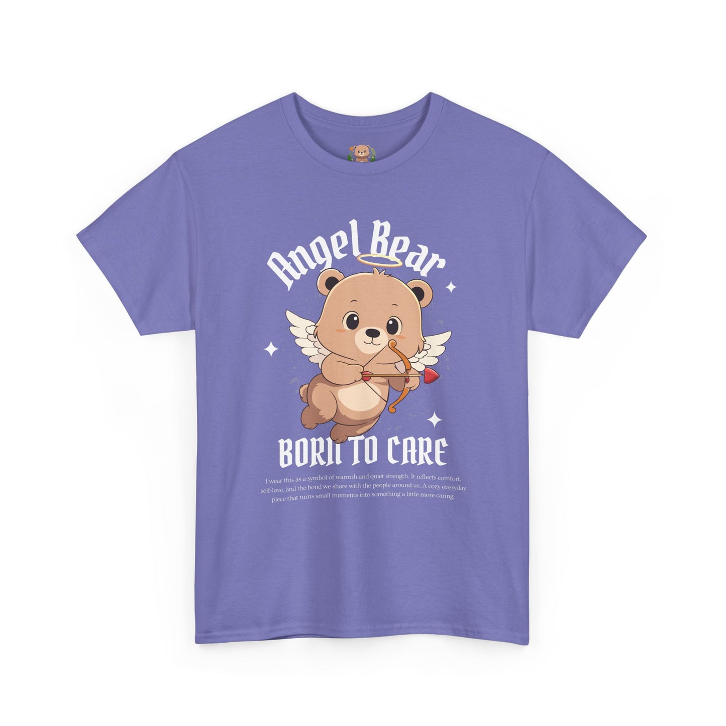 Angle bear, born to care (front) unisex crewneck t-shirt