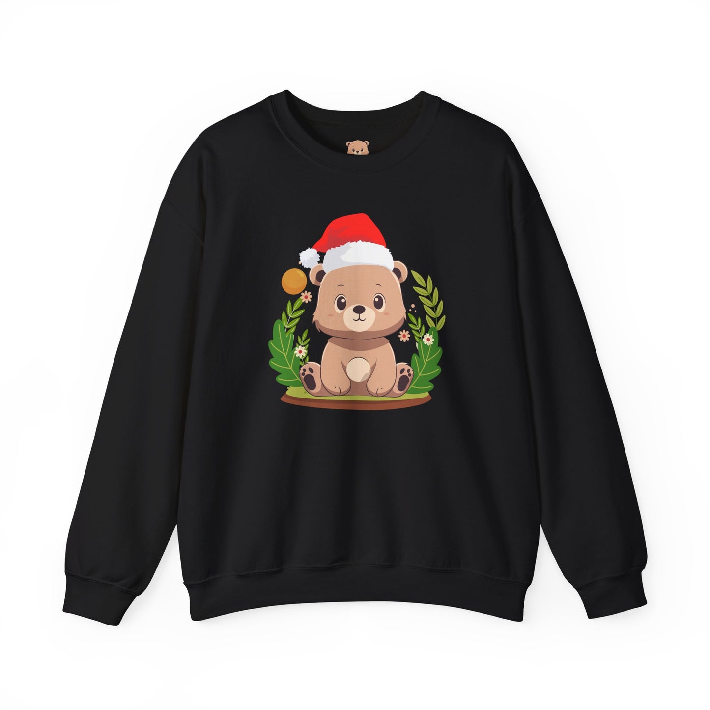 Pancha bear hug (front) Christmas unisex cozy crewneck sweatshirt