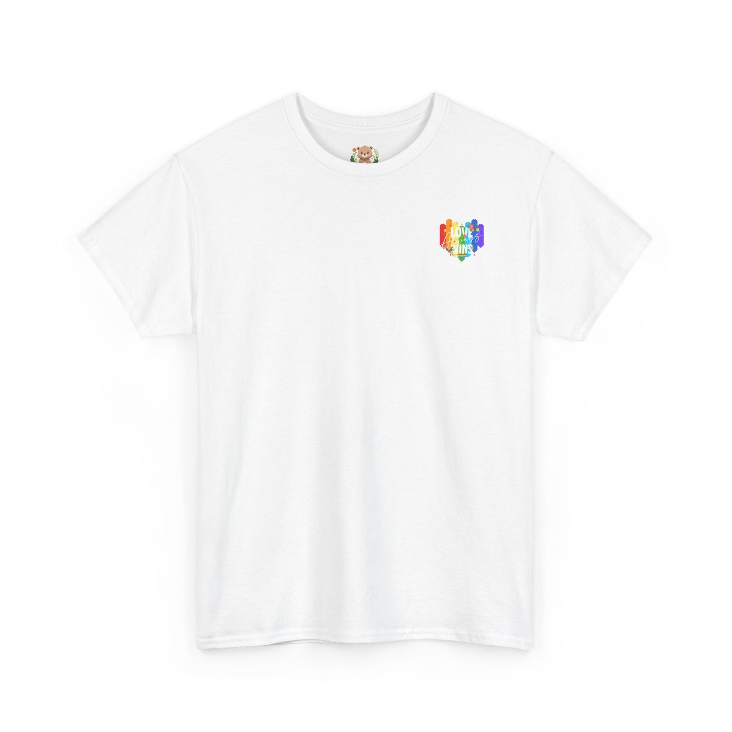 Love always wins rainbow mini (front) unisex crewneck t-shirt