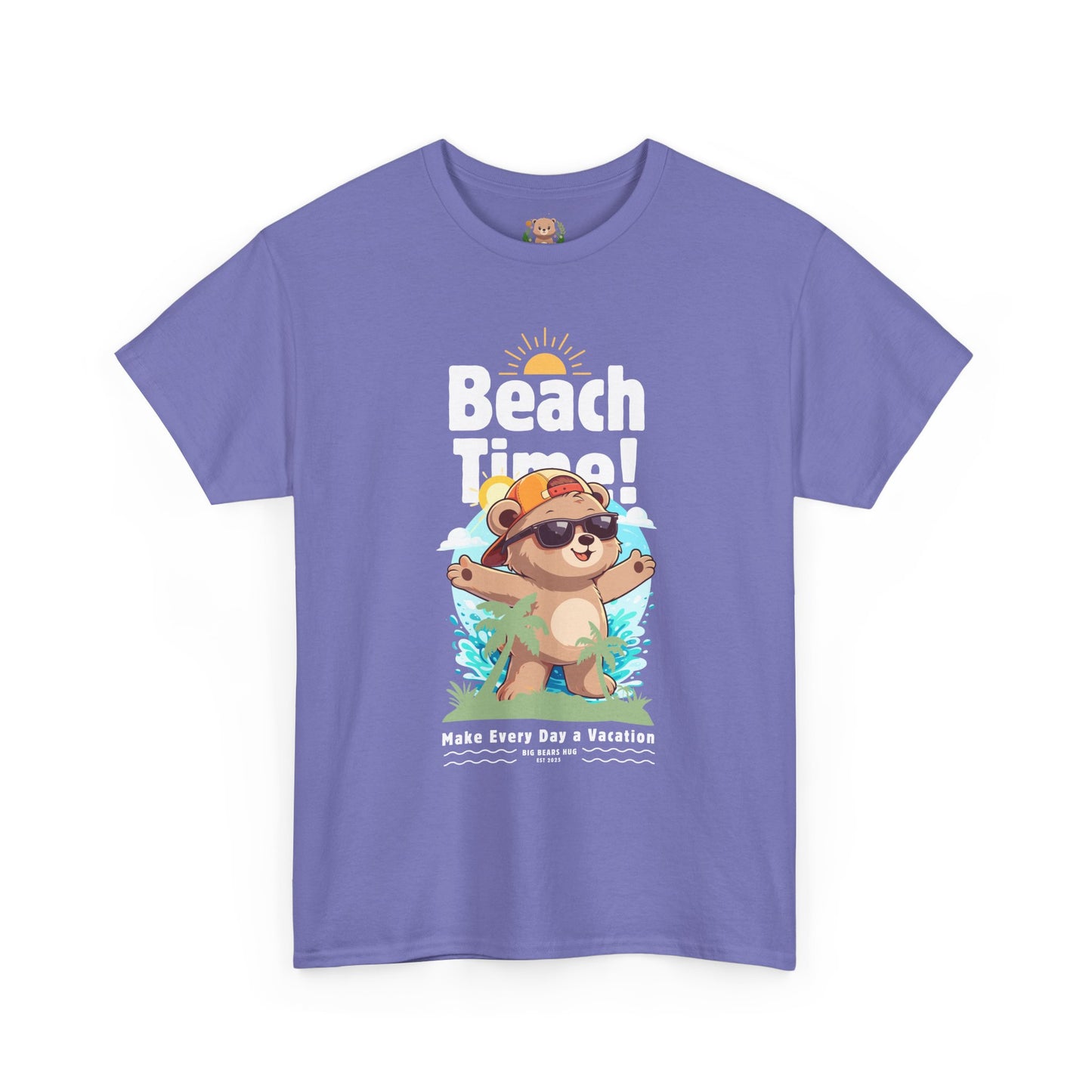 Beach time with Pancha (front) unisex crewneck t-shirt