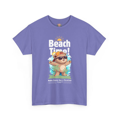 Beach time with Pancha (front) unisex crewneck t-shirt