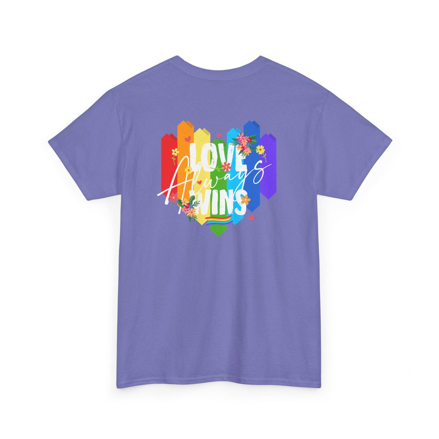 Love always wins rainbow (back) unisex crewneck t-shirt