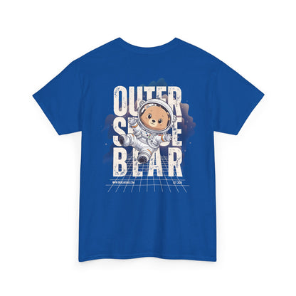 Outer space bear (back) unisex crewneck t-shirt