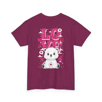 Snojo bear's love (back) unisex crewneck t-shirt