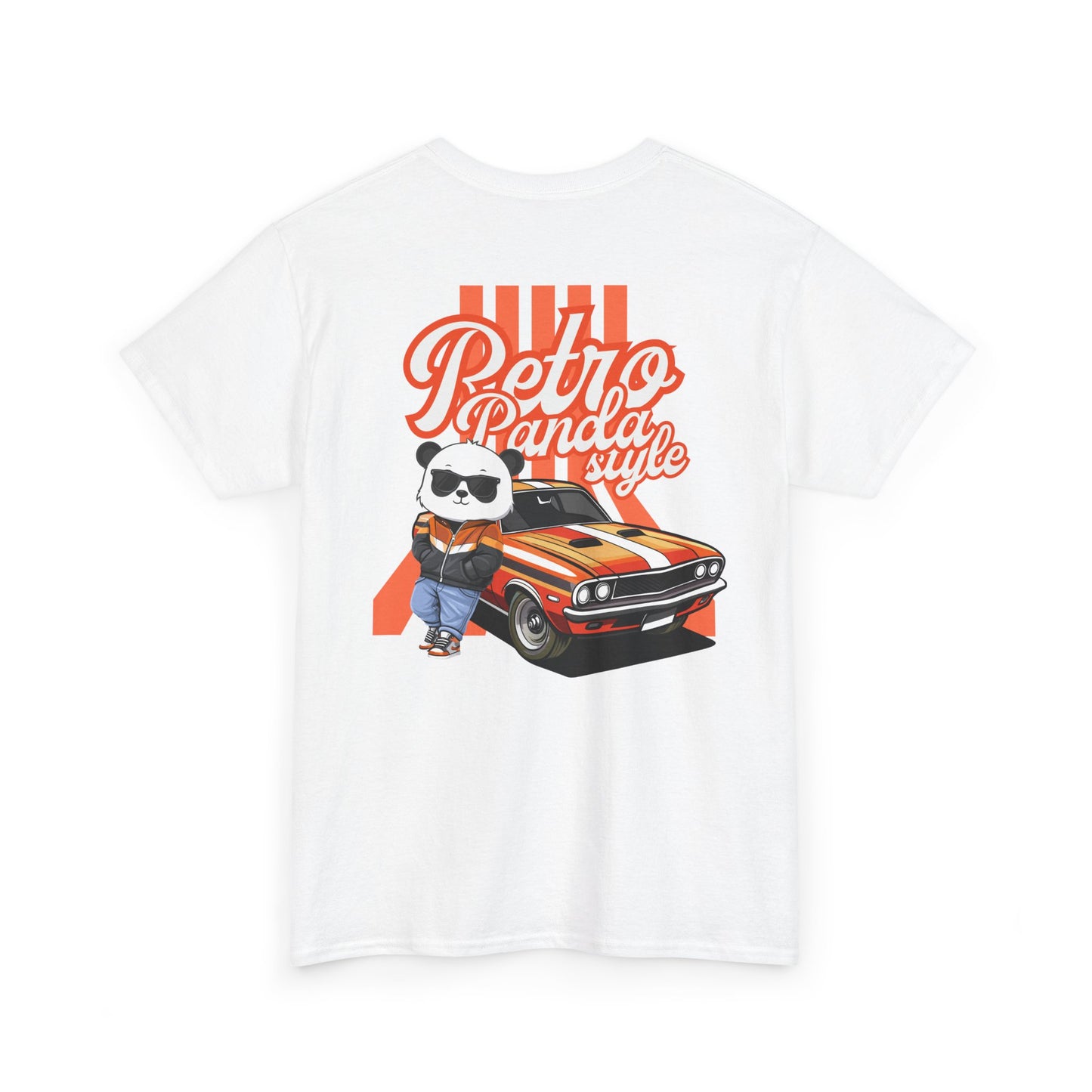 Retro panda style with Macho (back) unisex crewneck t-shirt