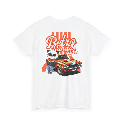 Retro panda style with Macho (back) unisex crewneck t-shirt