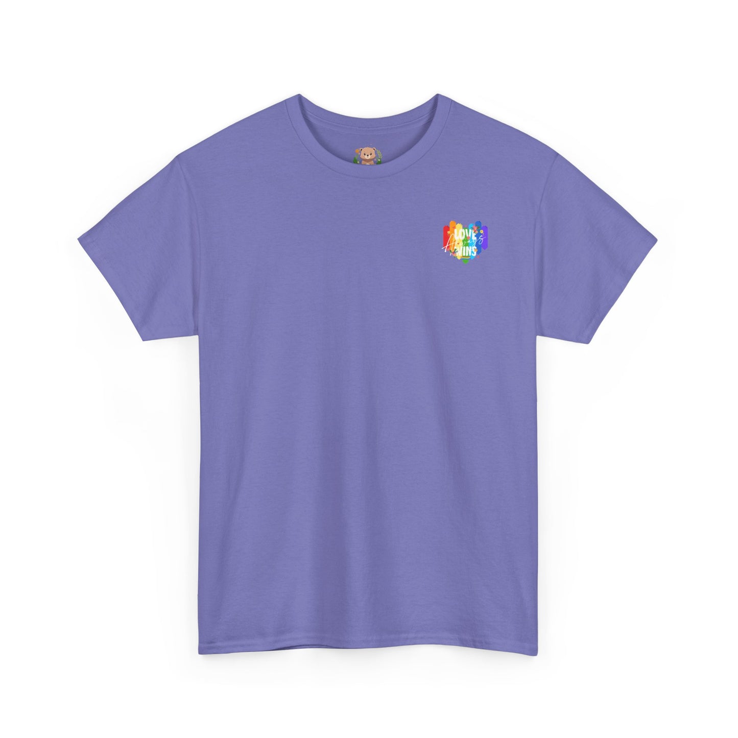 Love always wins rainbow mini (front) unisex crewneck t-shirt
