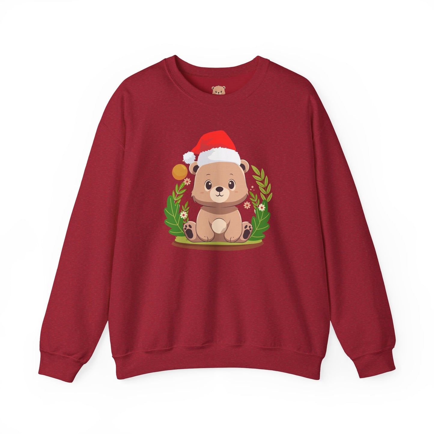Pancha bear hug (front) Christmas unisex cozy crewneck sweatshirt