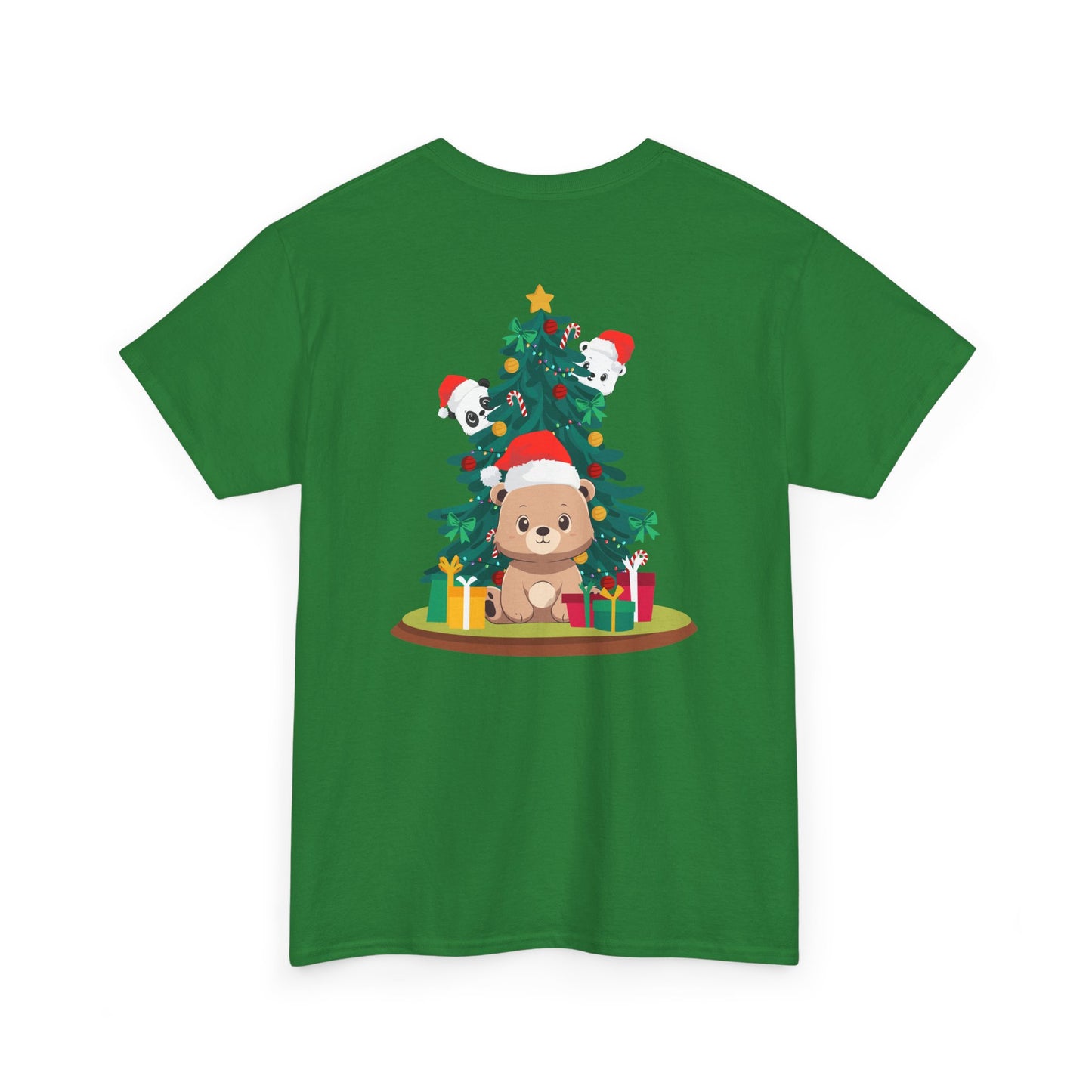 Peek a booo Christmas Santa bears (back) unisex crewneck t-shirt