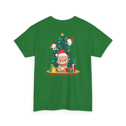 Peek a booo Christmas Santa bears (back) unisex crewneck t-shirt
