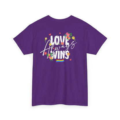 Love always wins (back) unisex crewneck t-shirt