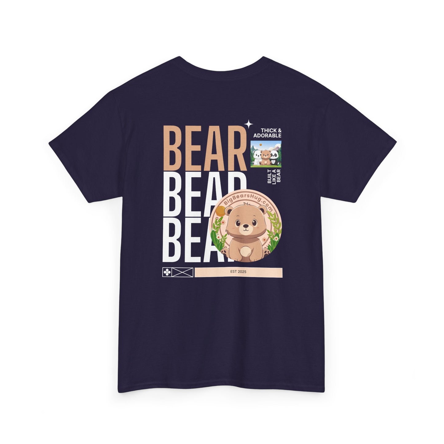 Bear bear bear hug (back) unisex crewneck t-shirt