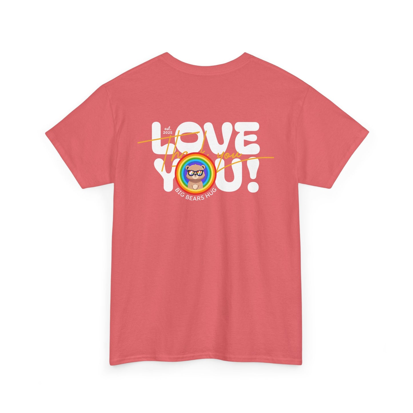 Love you and thank you rainbow (back) unisex crewneck t-shirt