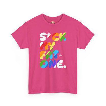 Suck my fat one rainbow (front) unisex crewneck t-shirt