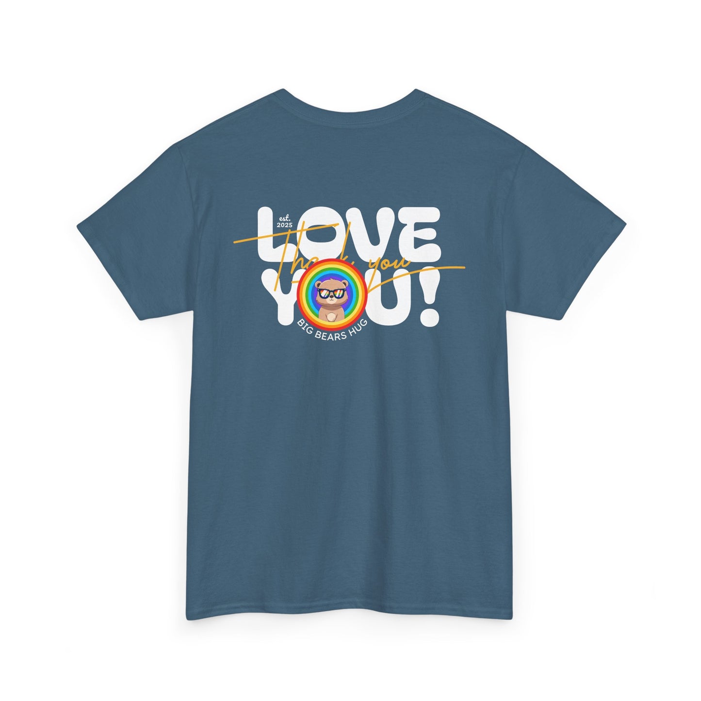 Love you and thank you rainbow (back) unisex crewneck t-shirt