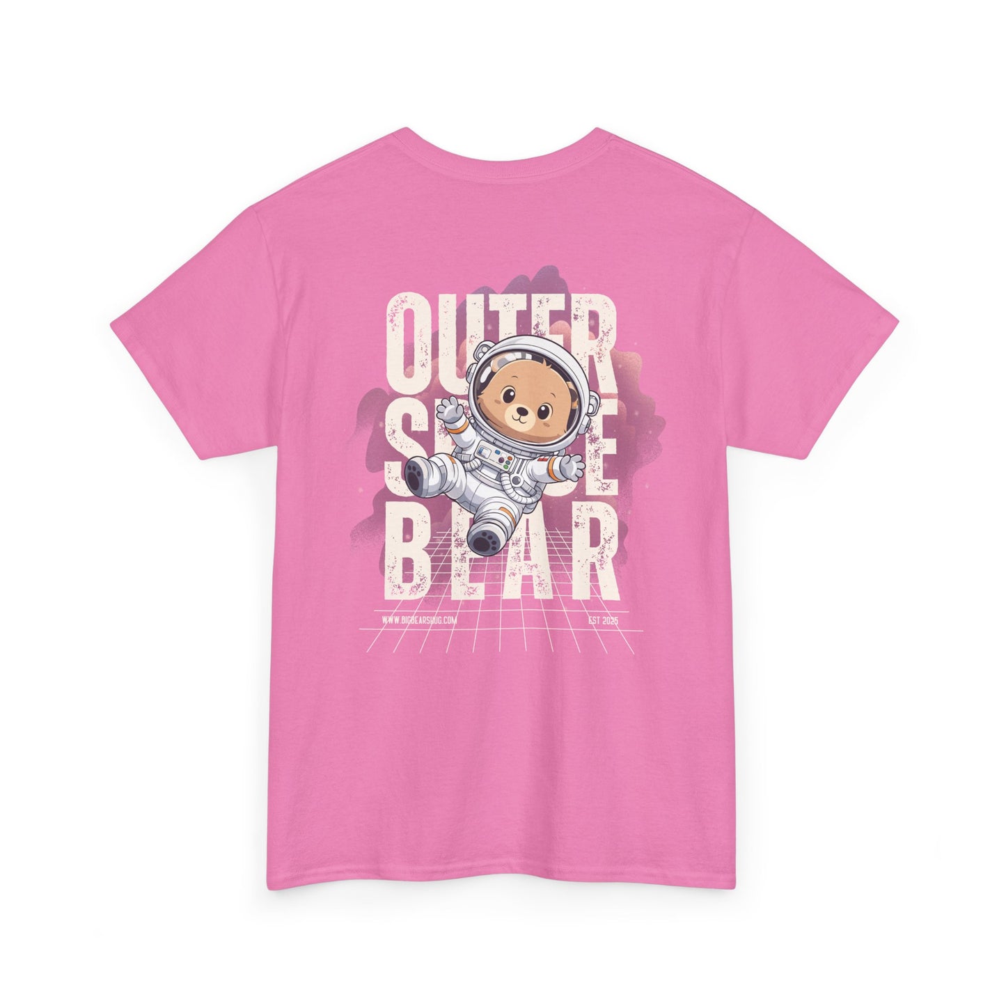 Outer space bear (back) unisex crewneck t-shirt