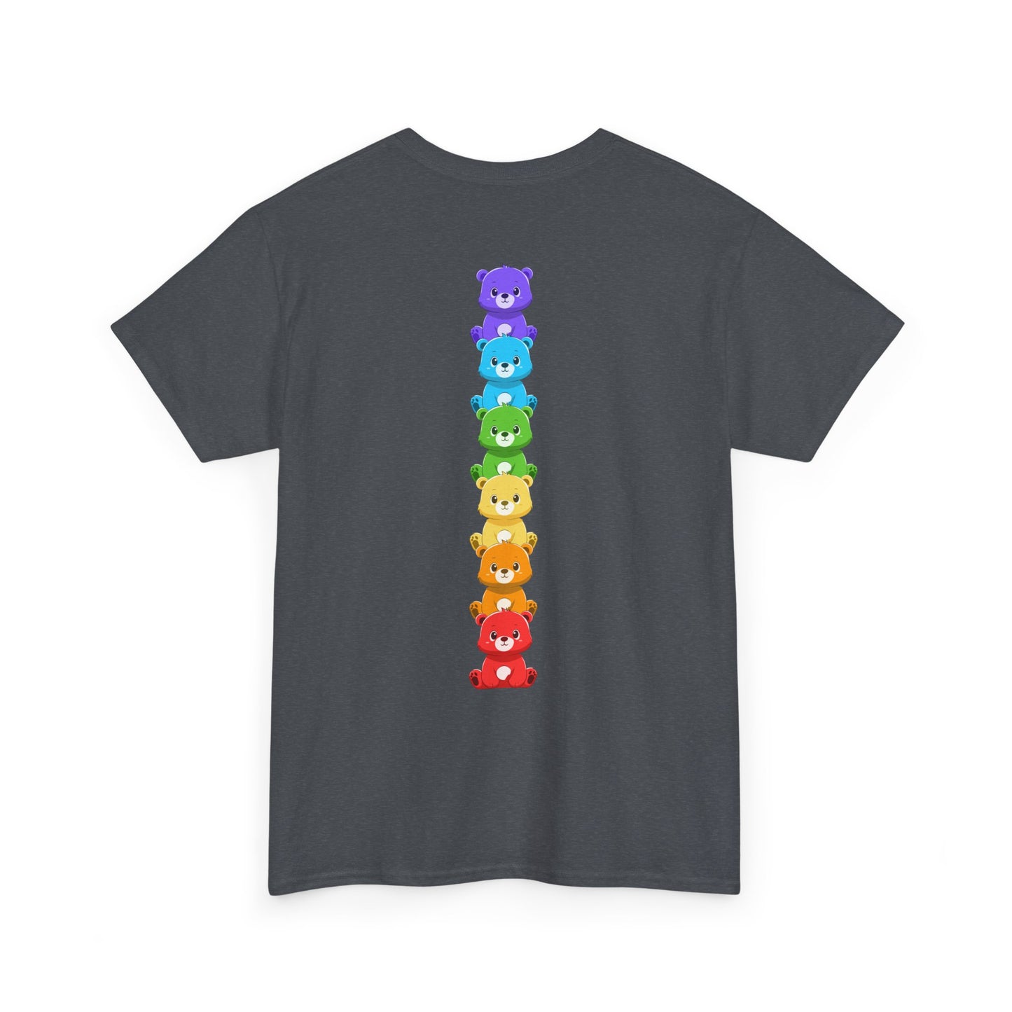Rainbow bears line (back) unisex crewneck t-shirt