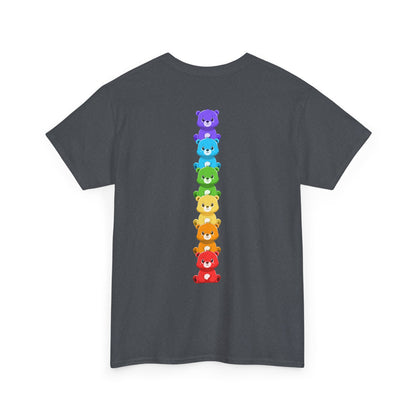 Rainbow bears line (back) unisex crewneck t-shirt