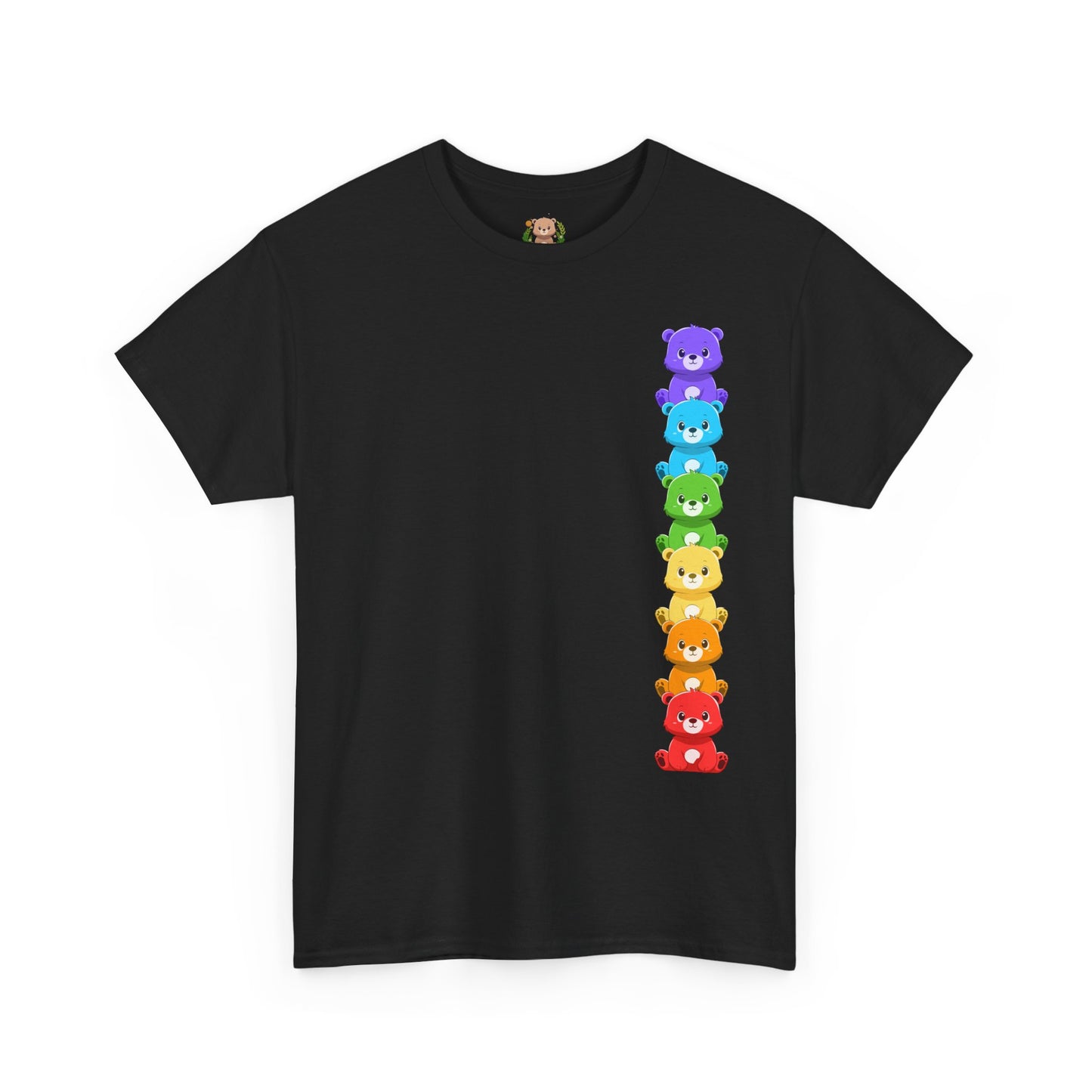 Rainbow bears line (front) unisex crewneck t-shirt