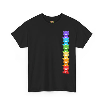 Rainbow bears line (front) unisex crewneck t-shirt