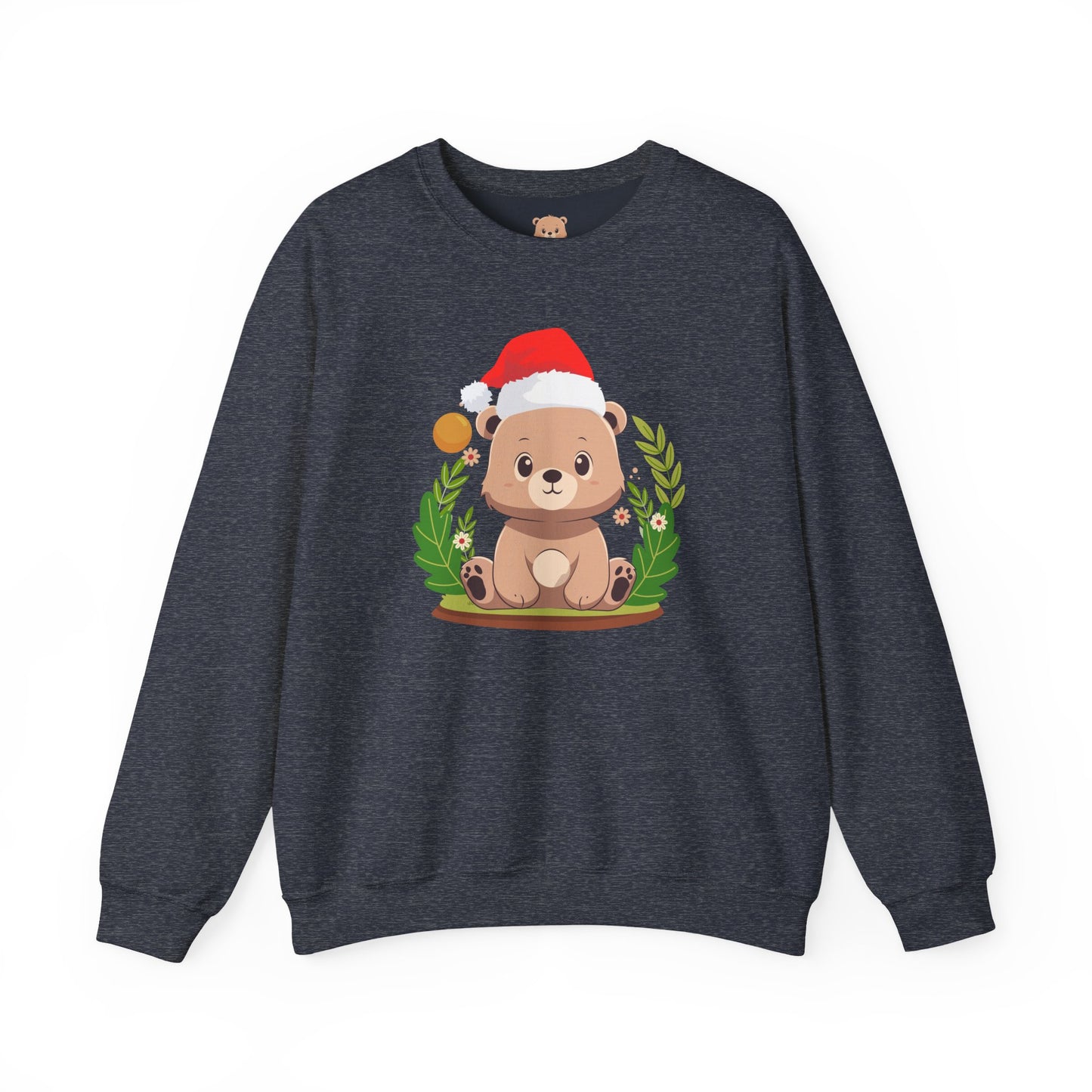 Pancha bear hug (front) Christmas unisex cozy crewneck sweatshirt