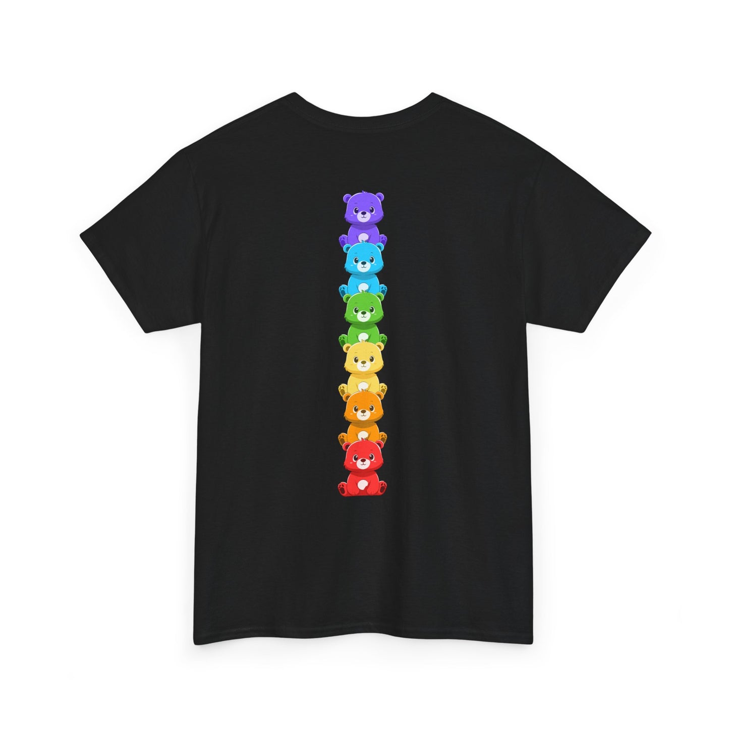 Rainbow bears line (back) unisex crewneck t-shirt