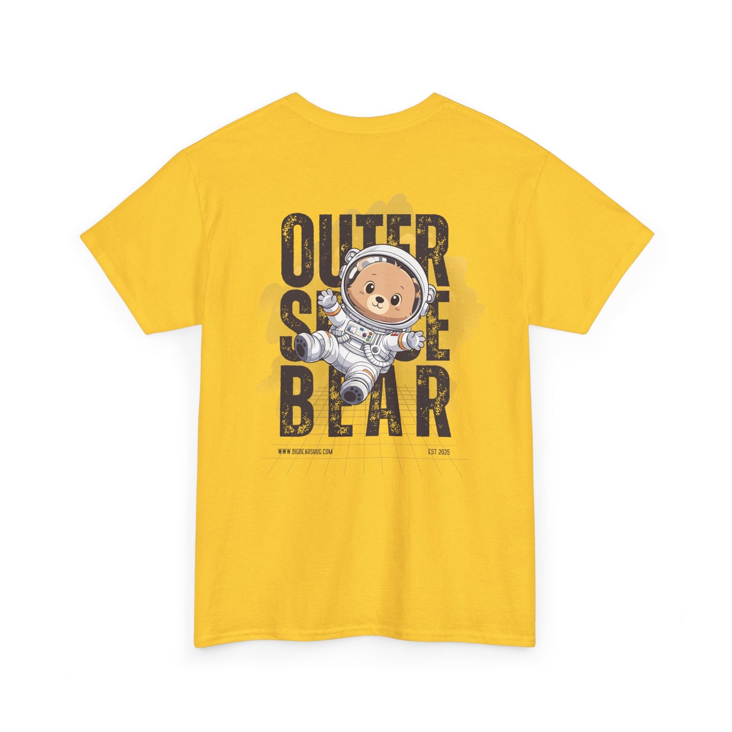 Outer space bear (back) unisex crewneck t-shirt