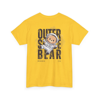 Outer space bear (back) unisex crewneck t-shirt