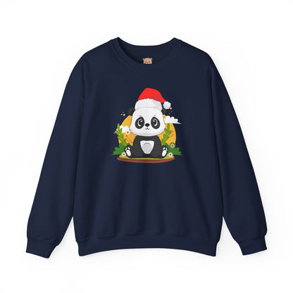 Macho bear hug (front) Christmas unisex cozy crewneck sweatshirt