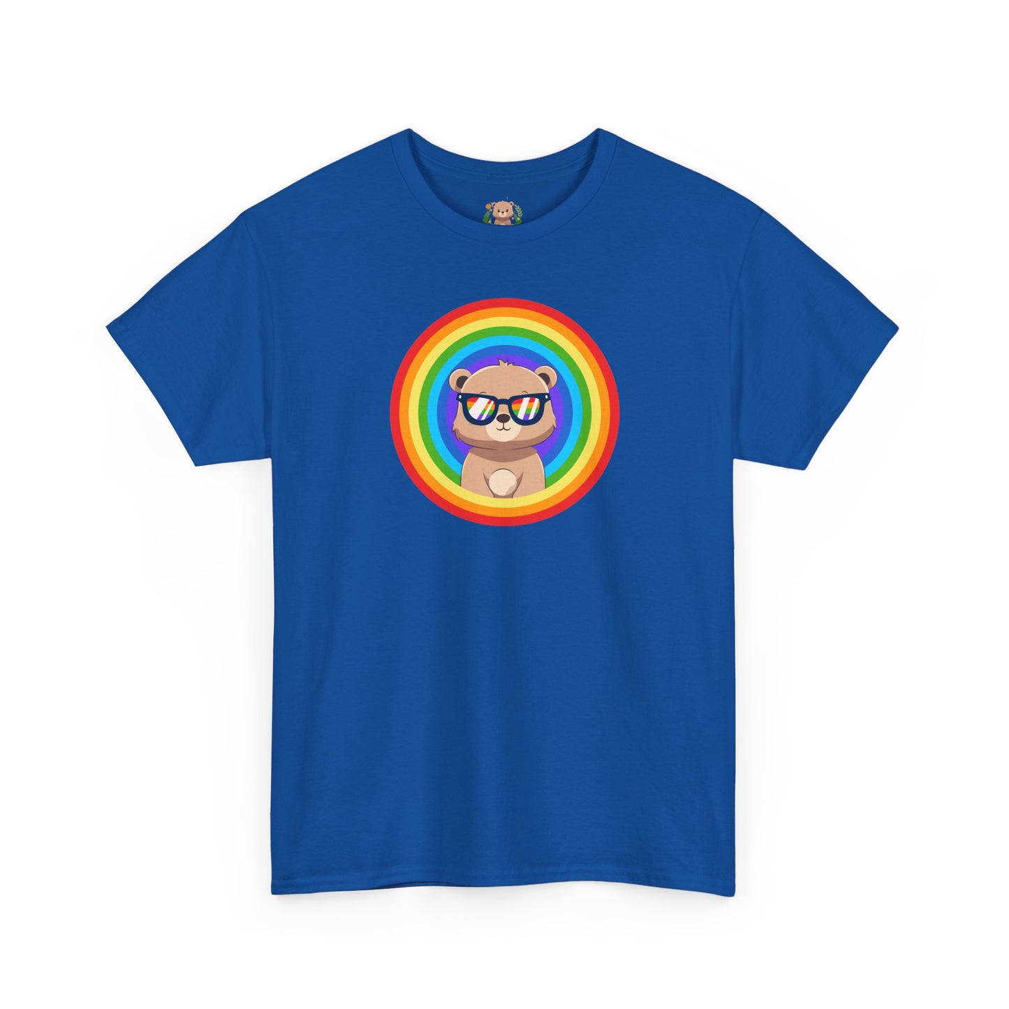 Rainbow Pancha bear rings (front) unisex crewneck t-shirt