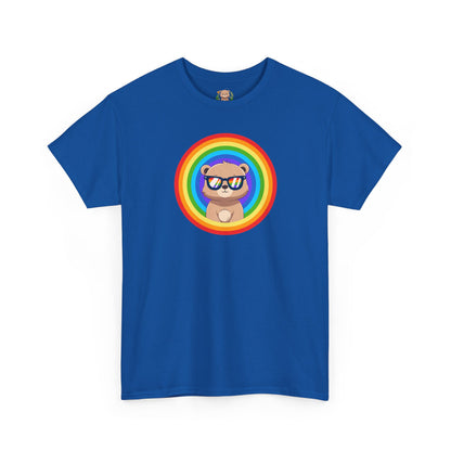 Rainbow Pancha bear rings (front) unisex crewneck t-shirt