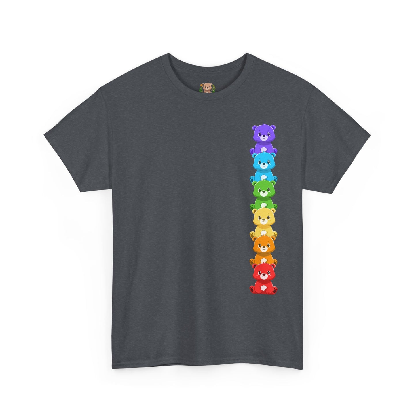 Rainbow bears line (front) unisex crewneck t-shirt