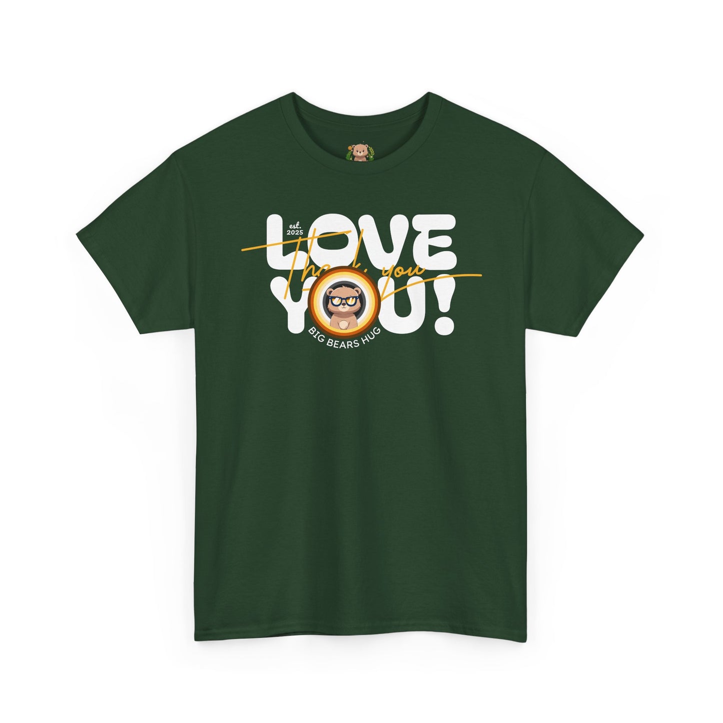 Love you and thank you bear flag (front) unisex crewneck t-shirt